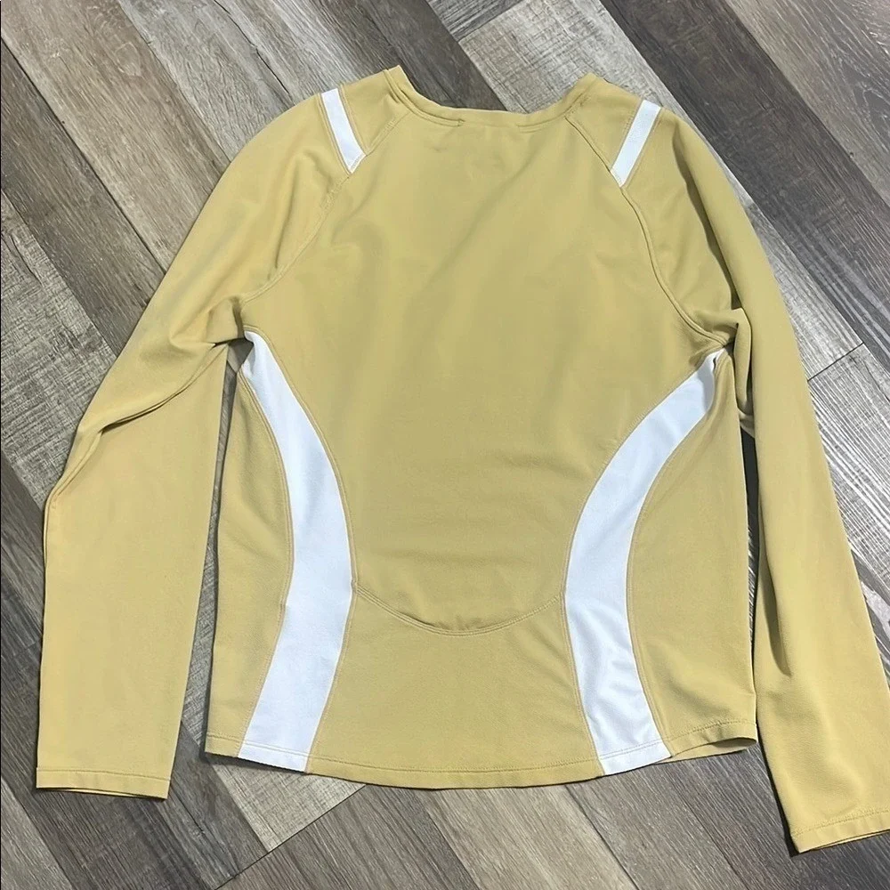 Nike Sphere Dry Long Sleeve Athletic Top Gold‎ White Women Size L